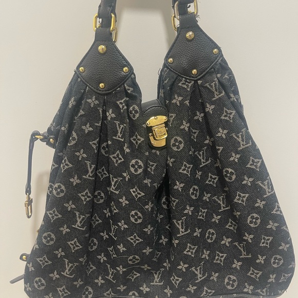 Louis Vuitton XL Large Noir Black Denim Hobo Bag - Picture 2 of 5